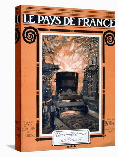 The Front Cover of Le Pays De France, 5 August 1915-null-Stretched Canvas