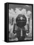 The Front End of a Streamlined Locomotive Sitting in Shaffer's Crossing Yard-Thomas D^ Mcavoy-Framed Stretched Canvas