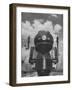 The Front End of a Streamlined Locomotive Sitting in Shaffer's Crossing Yard-Thomas D^ Mcavoy-Framed Photographic Print