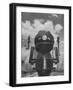 The Front End of a Streamlined Locomotive Sitting in Shaffer's Crossing Yard-Thomas D^ Mcavoy-Framed Photographic Print