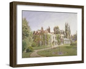 The Front Entrance and Garden at Raleigh House, Brixton Hill, Lambeth, London, 1887-John Crowther-Framed Giclee Print