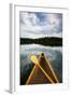 The Front Of A Canoe And Paddle At Upper Priest Lake In North Idaho-Ben Herndon-Framed Photographic Print