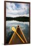 The Front Of A Canoe And Paddle At Upper Priest Lake In North Idaho-Ben Herndon-Framed Photographic Print