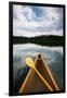 The Front Of A Canoe And Paddle At Upper Priest Lake In North Idaho-Ben Herndon-Framed Photographic Print