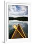 The Front Of A Canoe And Paddle At Upper Priest Lake In North Idaho-Ben Herndon-Framed Photographic Print