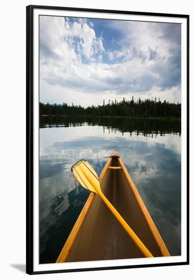 The Front Of A Canoe And Paddle At Upper Priest Lake In North Idaho-Ben Herndon-Framed Premium Photographic Print