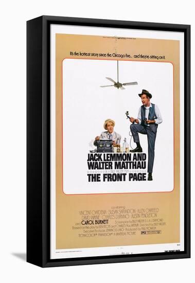 The Front Page, from Left: Jack Lemmon, Walter Matthau, 1974-null-Framed Stretched Canvas