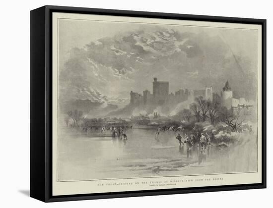 The Frost, Skating on the Thames at Windsor, View from the Brocas-Keeley Halswelle-Framed Stretched Canvas