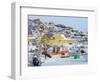 The frozen harbor of Uummannaq during winter in northern West Greenland-Martin Zwick-Framed Photographic Print