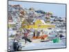 The frozen harbor of Uummannaq during winter in northern West Greenland-Martin Zwick-Mounted Photographic Print