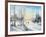 The Frozen Lake In Winter Village-balaikin2009-Framed Art Print