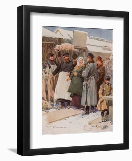 The Frozen-Meat Market-Frederic De Haenen-Framed Giclee Print