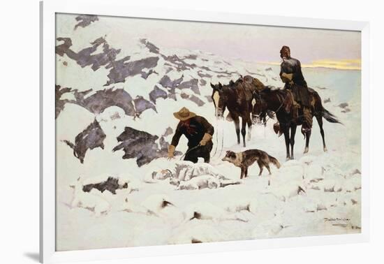 The Frozen Sheepherder-Frederic Sackrider Remington-Framed Premium Giclee Print