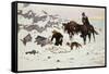 The Frozen Sheepherder-Frederic Sackrider Remington-Framed Stretched Canvas