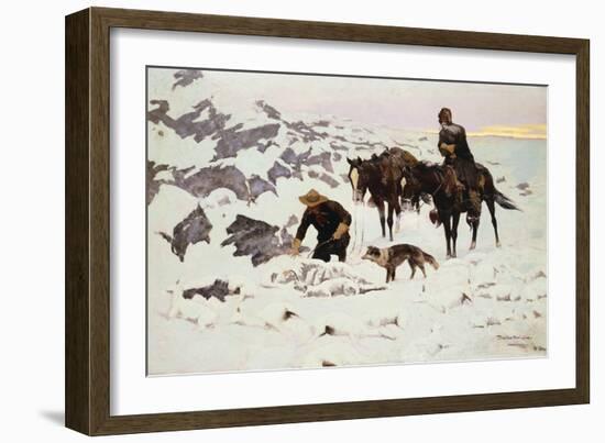 The Frozen Sheepherder-Frederic Sackrider Remington-Framed Giclee Print