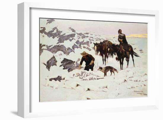 The Frozen Sheepherder-Frederic Sackrider Remington-Framed Giclee Print