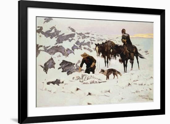 The Frozen Sheepherder-Frederic Sackrider Remington-Framed Giclee Print