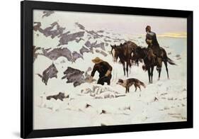 The Frozen Sheepherder-Frederic Sackrider Remington-Framed Giclee Print