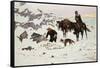The Frozen Sheepherder-Frederic Sackrider Remington-Framed Stretched Canvas