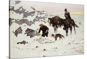 The Frozen Sheepherder-Frederic Sackrider Remington-Stretched Canvas