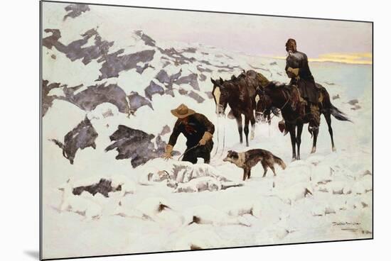 The Frozen Sheepherder-Frederic Sackrider Remington-Mounted Premium Giclee Print