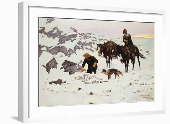 The Frozen Sheepherder-Frederic Sackrider Remington-Framed Giclee Print