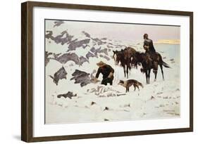 The Frozen Sheepherder-Frederic Sackrider Remington-Framed Giclee Print