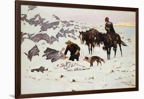 The Frozen Sheepherder-Frederic Sackrider Remington-Framed Giclee Print