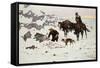 The Frozen Sheepherder-Frederic Sackrider Remington-Framed Stretched Canvas