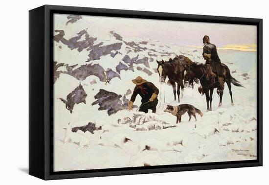 The Frozen Sheepherder-Frederic Sackrider Remington-Framed Stretched Canvas