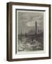 The Frozen Thames, Seagulls Circling Round Cleopatra's Needle-null-Framed Giclee Print