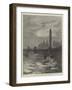 The Frozen Thames, Seagulls Circling Round Cleopatra's Needle-null-Framed Giclee Print