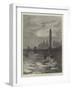 The Frozen Thames, Seagulls Circling Round Cleopatra's Needle-null-Framed Giclee Print