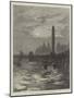 The Frozen Thames, Seagulls Circling Round Cleopatra's Needle-null-Mounted Giclee Print