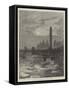 The Frozen Thames, Seagulls Circling Round Cleopatra's Needle-null-Framed Stretched Canvas
