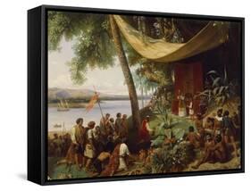 The Frst Mass in America-Pharamond Blanchard-Framed Stretched Canvas