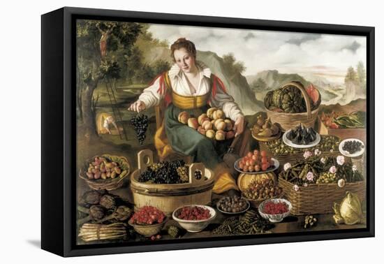 The Fruit Seller-Vincenzo Campi-Framed Stretched Canvas