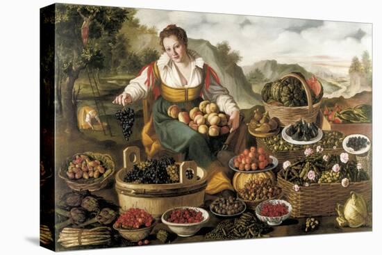 The Fruit Seller-Vincenzo Campi-Stretched Canvas
