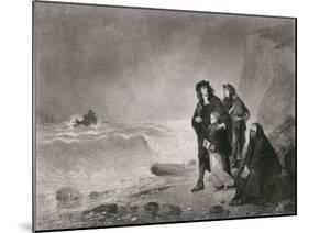 The Fugitives, Depicts Huguenots Refugees from France, Ca. 1785-null-Mounted Art Print