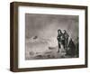 The Fugitives, Depicts Huguenots Refugees from France, Ca. 1785-null-Framed Art Print