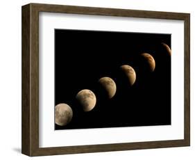 The Full Moon Slowly Loses its Fullness as the Earth's Shadow Crosses It-null-Framed Photographic Print