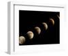 The Full Moon Slowly Loses its Fullness as the Earth's Shadow Crosses It-null-Framed Photographic Print