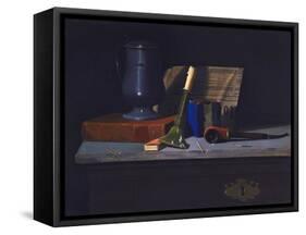 The Full Shelf, C.1891-John Frederick Peto-Framed Stretched Canvas