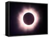 The Full Solar Eclipse is Seen in Saint Pierre Du Port Near Normandy, France-null-Framed Stretched Canvas