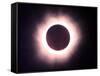 The Full Solar Eclipse is Seen in Saint Pierre Du Port Near Normandy, France-null-Framed Stretched Canvas