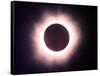 The Full Solar Eclipse is Seen in Saint Pierre Du Port Near Normandy, France-null-Framed Stretched Canvas