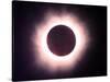 The Full Solar Eclipse is Seen in Saint Pierre Du Port Near Normandy, France-null-Stretched Canvas