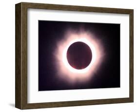 The Full Solar Eclipse is Seen in Saint Pierre Du Port Near Normandy, France-null-Framed Photographic Print