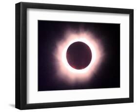 The Full Solar Eclipse is Seen in Saint Pierre Du Port Near Normandy, France-null-Framed Photographic Print