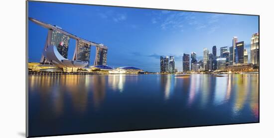 The Fullerton Hotel and Singapore Skyline, Downtown Core-Cahir Davitt-Mounted Photographic Print